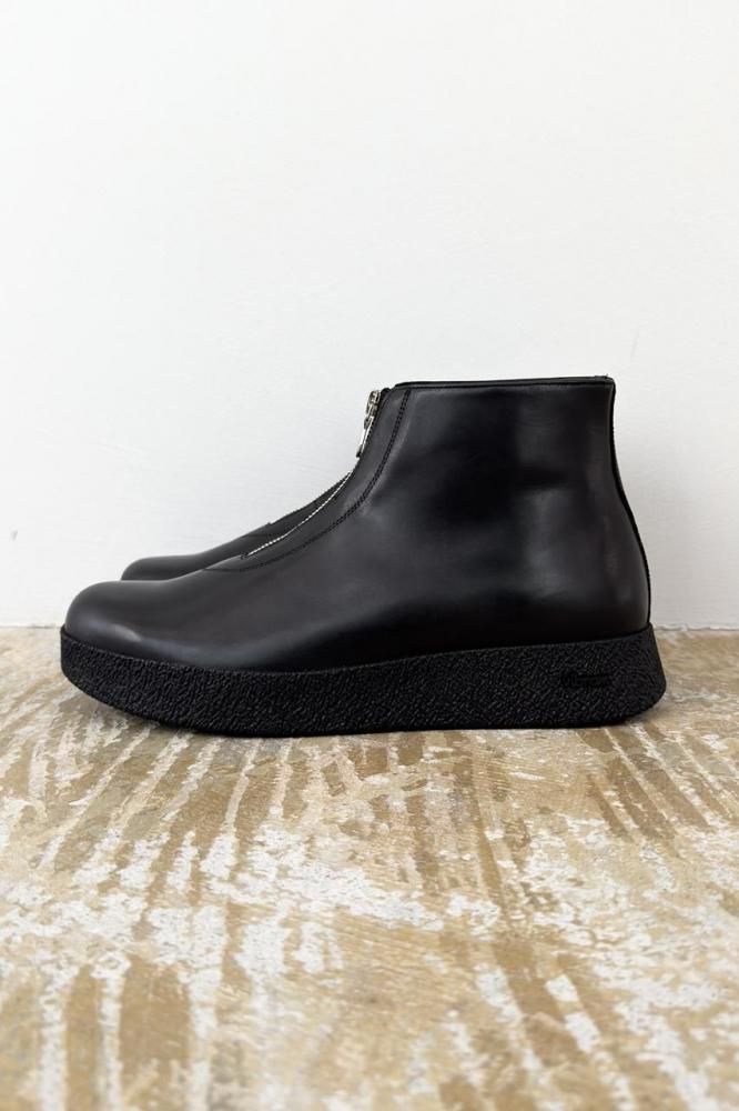 CREPE-CUP FRONT-ZIP(BLACK -STEER-) - H-L