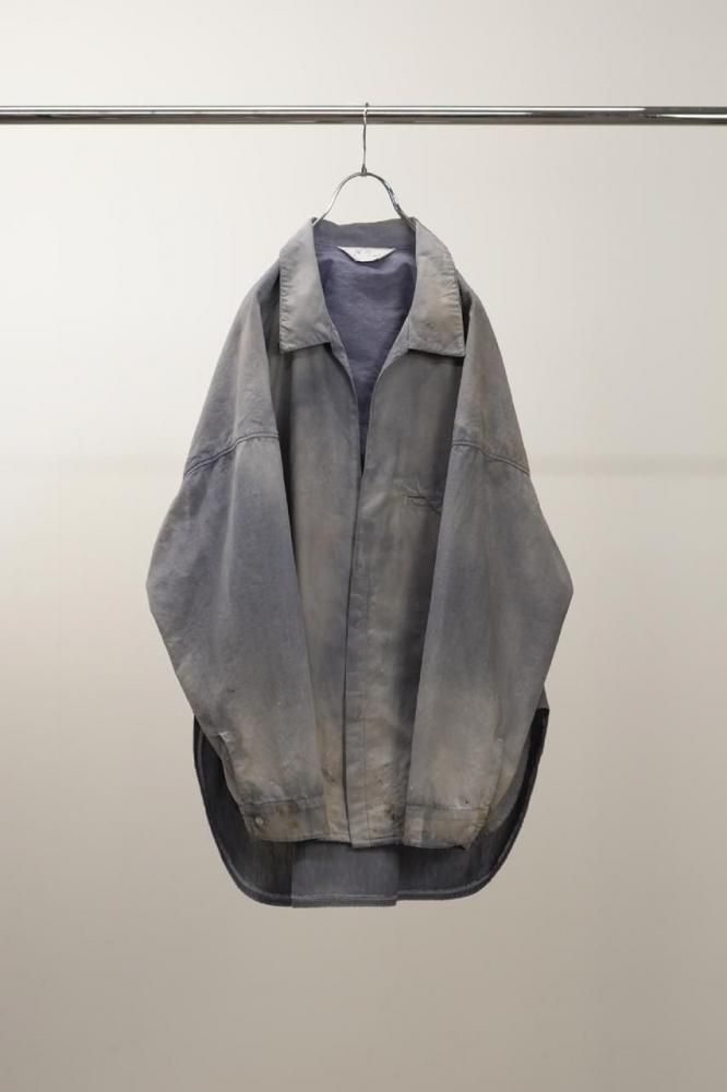AGING CHAMBRAY LONG SHIRT(DUSKY PURPLE)
