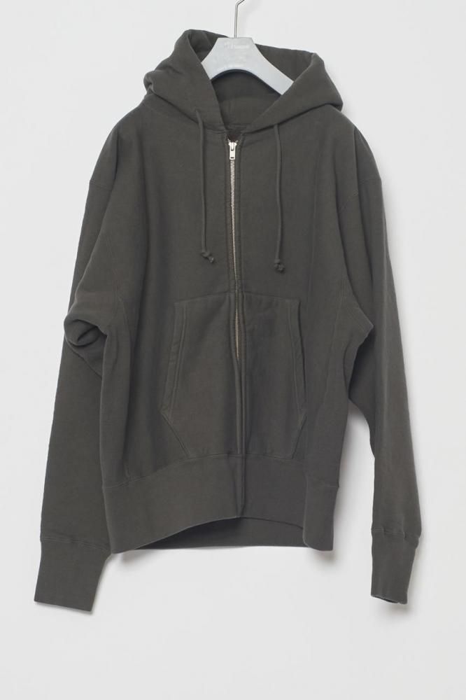 Front Zipper Hoody(FADE BLACK)