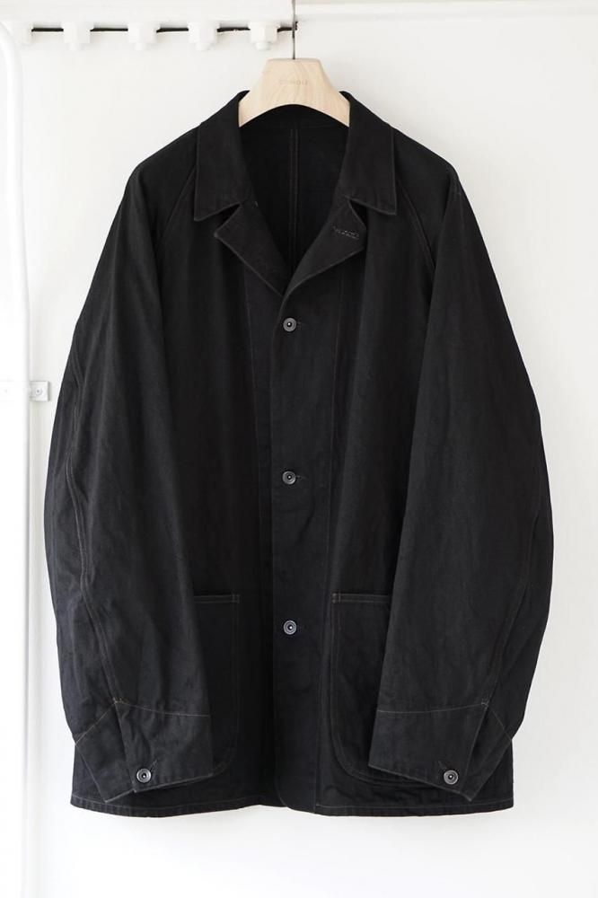 ブラックデニムワークジャケット(BLACK) - H-L