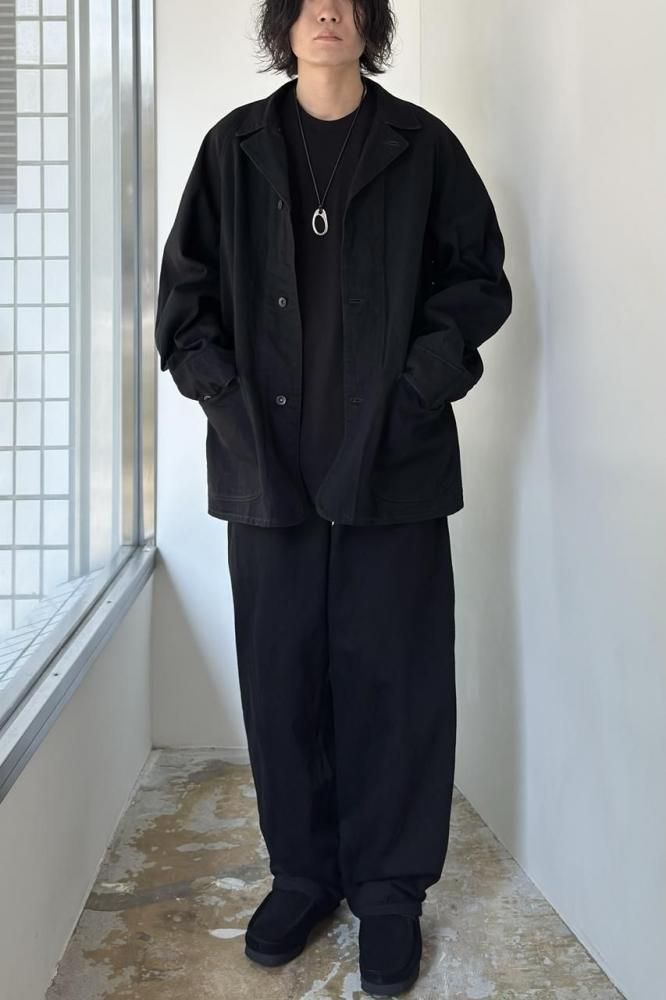 perverse デニム2wayジャケット　ブラック ブラックデニムワークジャケット(BLACK) - H-L