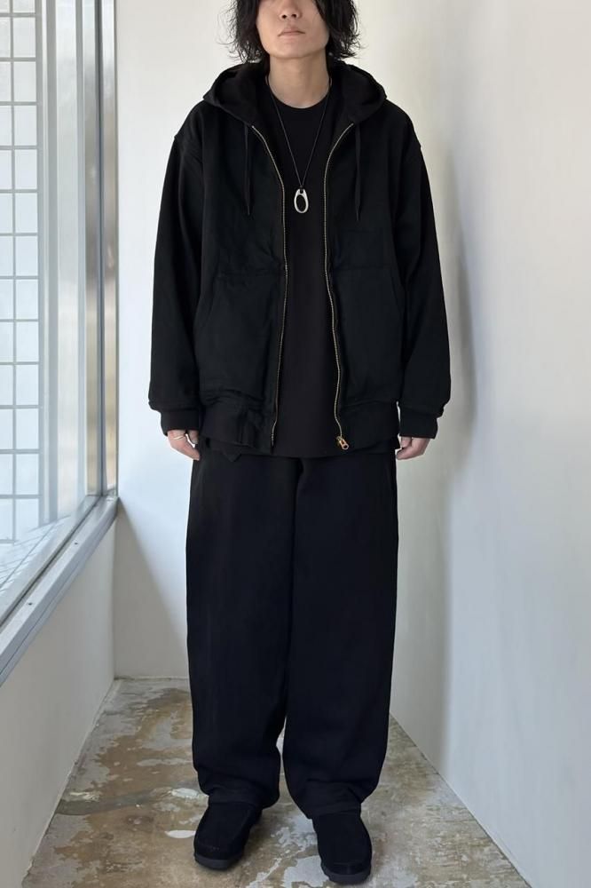 ブラックデニムジップパーカ(BLACK) - H-L