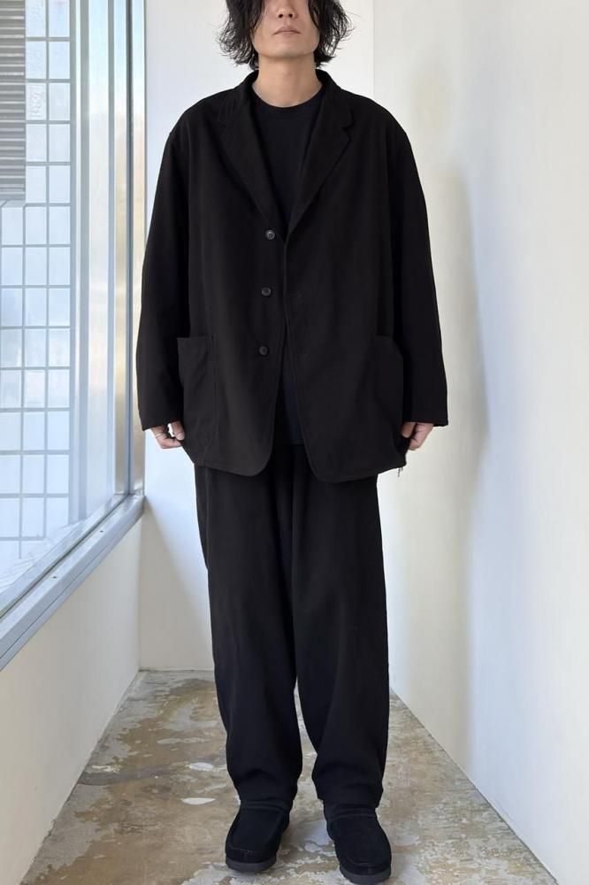 コットンネルテーパードパンツ(BLACK) - H-L