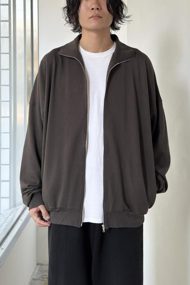 SUPER HIGH GAUGE SWEAT ZIP BLOUSON(DARK BROWN) - H-L