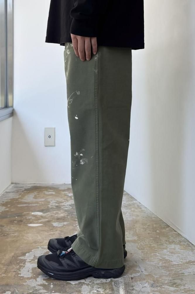 パンツ WASHED BAGGY SATIN BLEACHED BAKER PANTS AURALEE / Washed Baggy Satin Bleached Baker Pants (Dusty