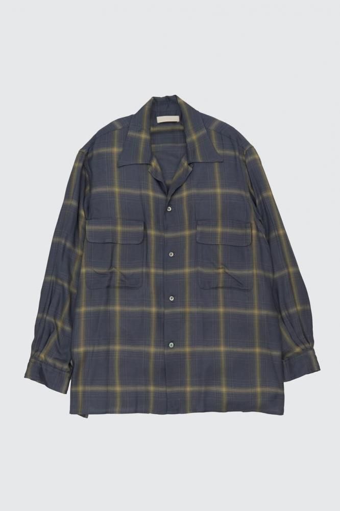 Ombre Plaid Wpocket Shirt(TEAL GREEN)