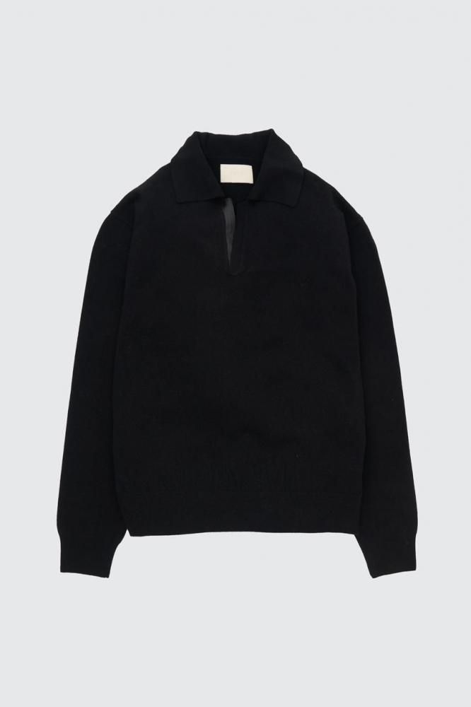 Fine Gauge Skipper Sweater(BLACK)