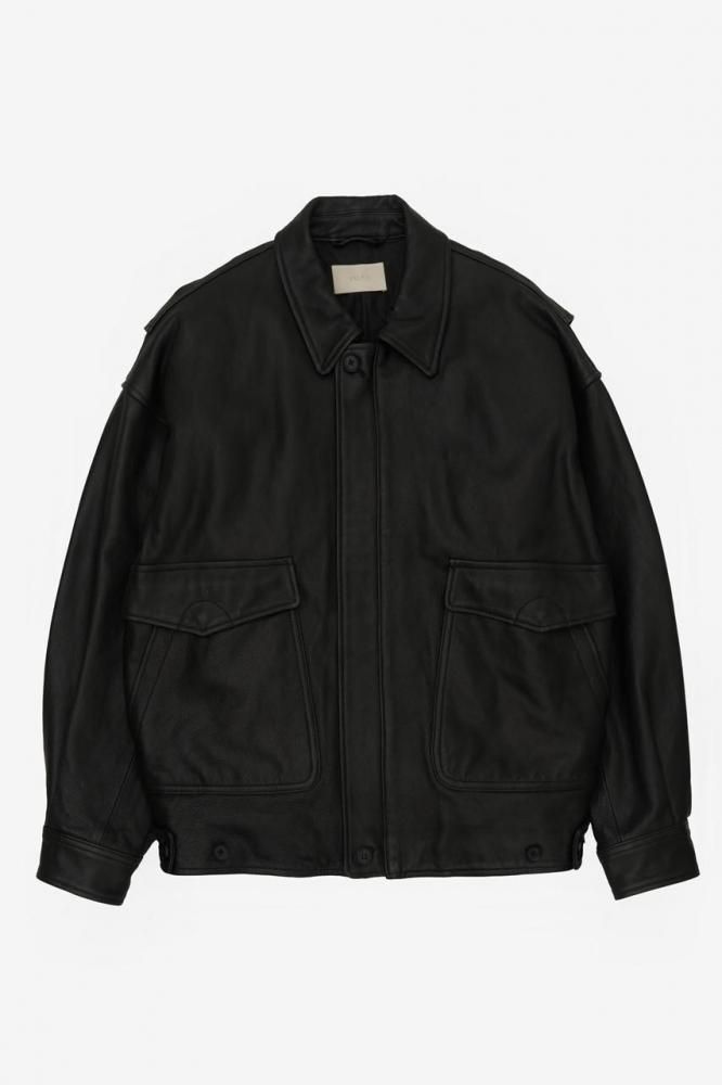 Leather Flight Jacket(BLACK)
