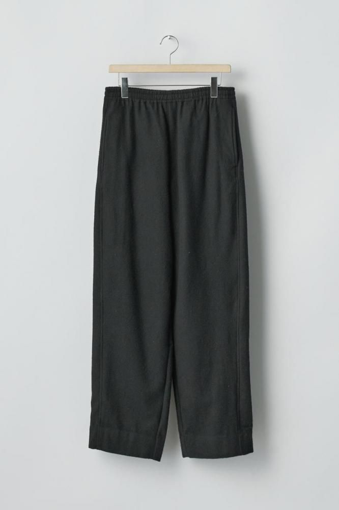 WOOL/CASHMERE FLEECE EASY TWIST TROUSERS(BLACK)