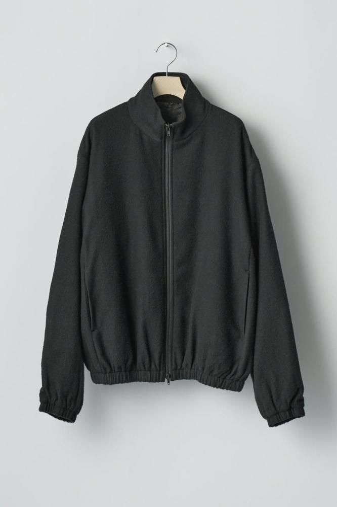 WOOL/CASHMERE FLEECE ZIP JACKET(BLACK)
