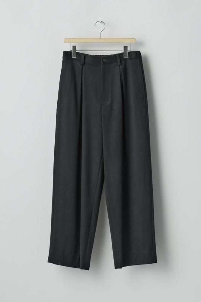 W/CA BEAVER EASY WIDE TROUSERS(BLACK)