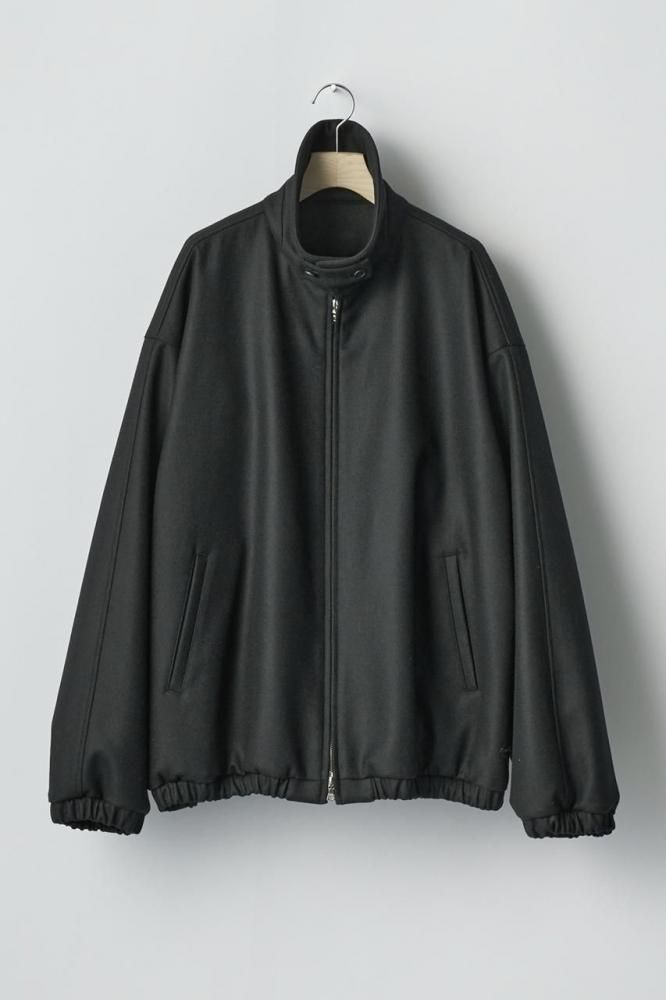 MELTON OVERSIZED ZIP JACKET(BLACK) - H-L