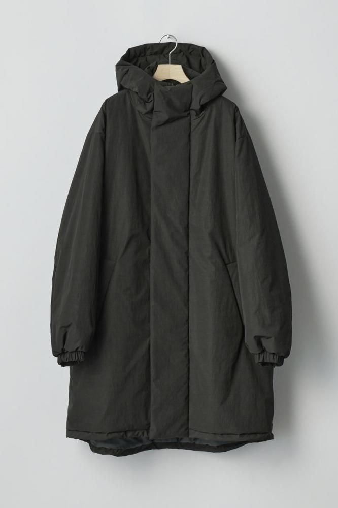 OVERSIZED PADDED HOODED COAT(BLACK)