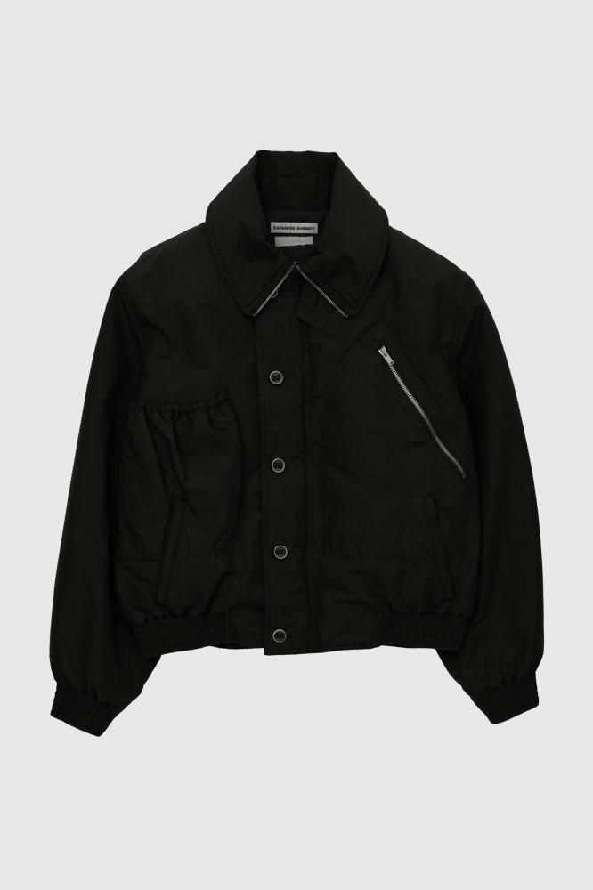 KATHARINE HAMNETT Recycle Polyester Short Blouson(BLACK)