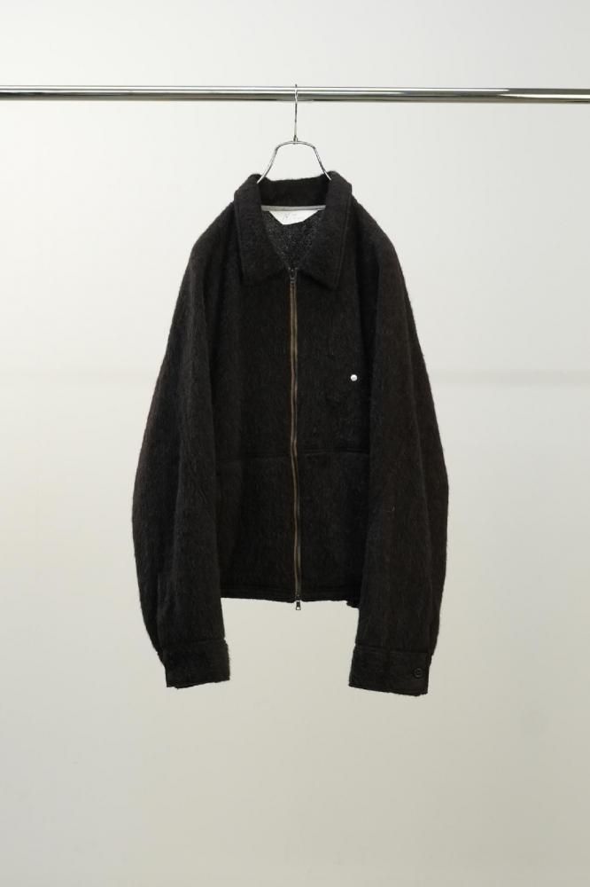SHAGGY ZIP UP SHIRT(BROWN)