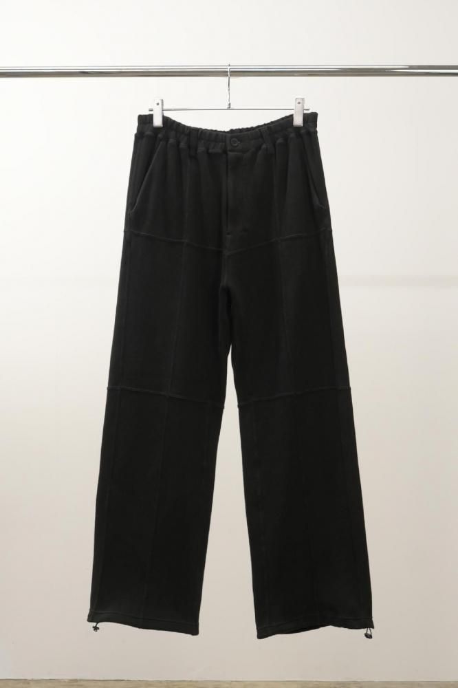 SWITCHING SMOOTH KNIT PANTS(BLACK)