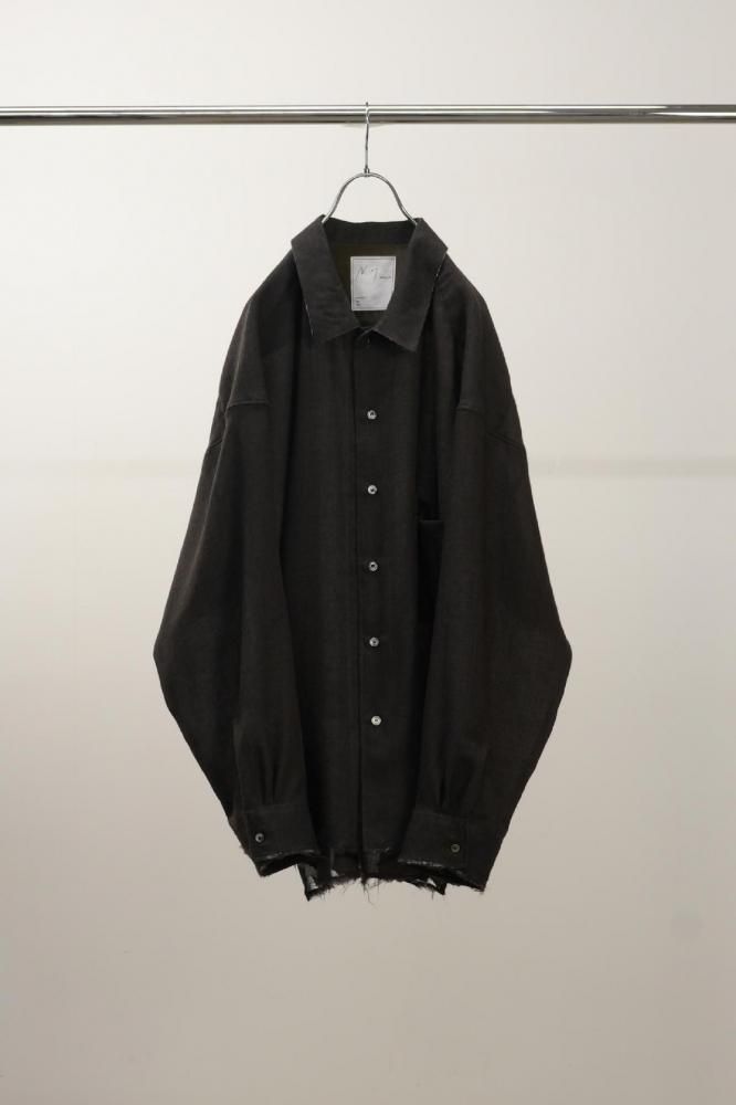 WOOL KERSEY SHIRT(BROWN)