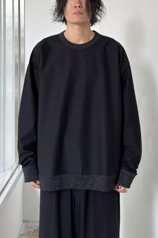 36G Glittery Pullover(BLACK -Night Black-)