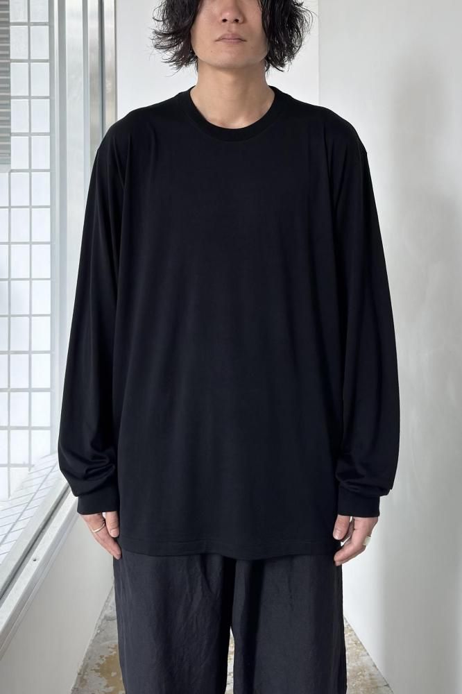 WOOL SOFT JERSEY L/S TEE(BLACK)