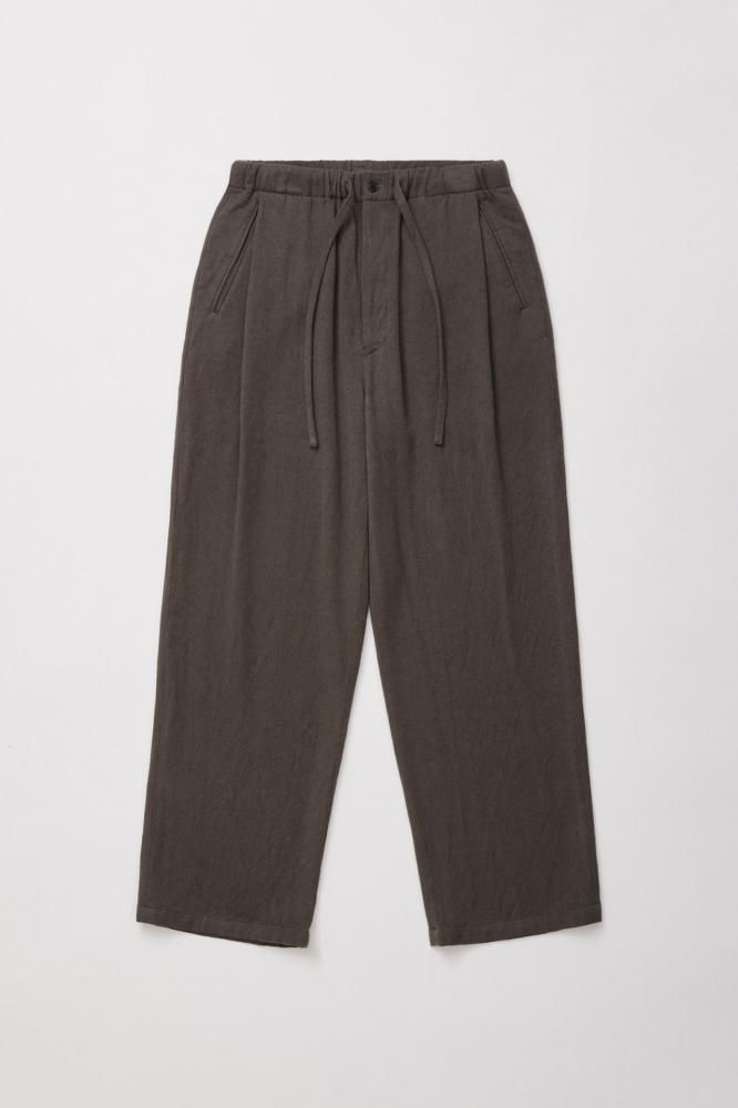 WASHED W/R CASH TWILL DRAWSTRING PANTS(DUSTY GREY)