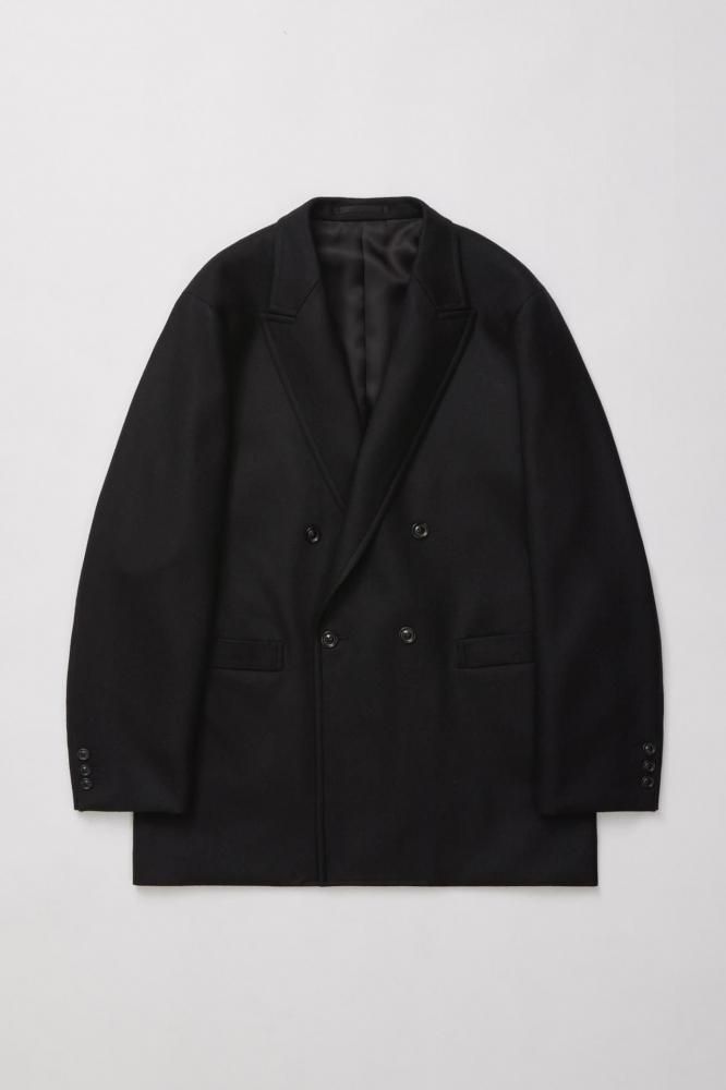 SUPER FINE LIGHT MELTON DB JKT(BLACK)