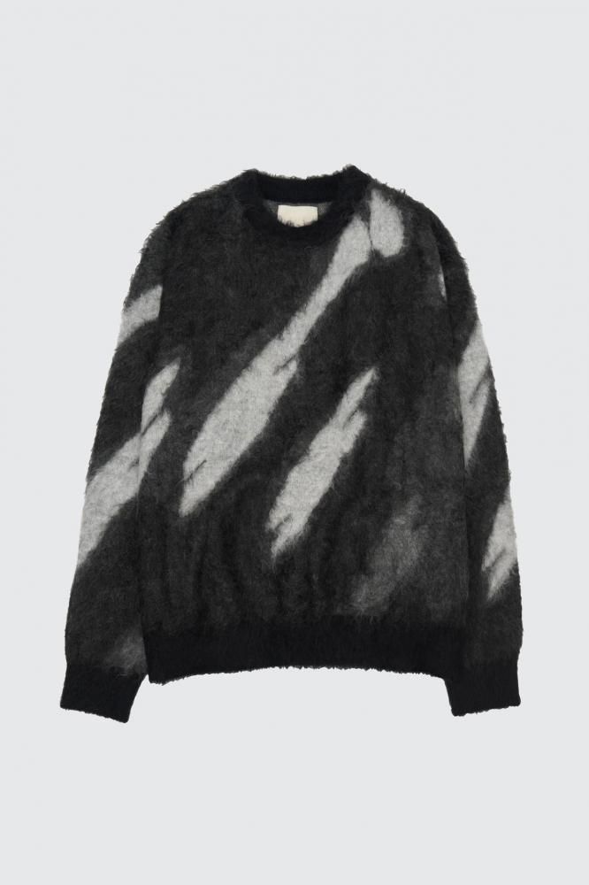 Kid Mohair Jacquard Sweater(BLUR)