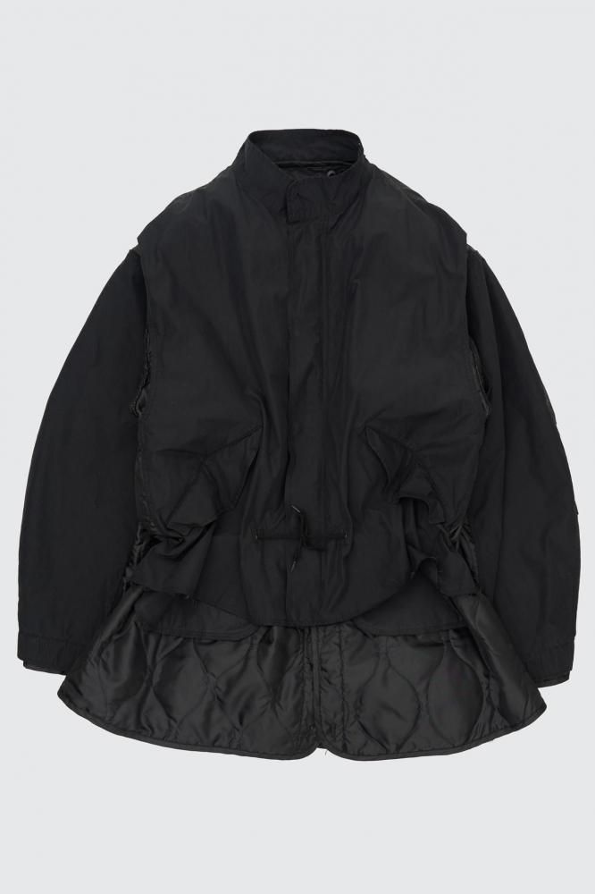 ＊o Bresci＊ミリタリーブルゾン ブラック M YOKE | Connected Military Blouson(BLACK) | コネクテッド