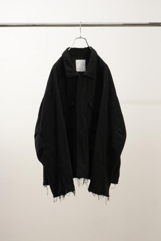 SILK SUEDE FIELD JACKET(BLACK)