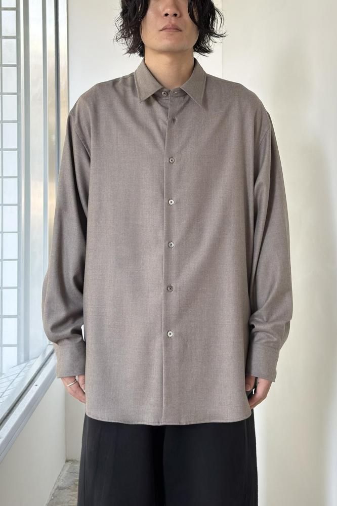 SUPER LIGHT WOOL SHIRT(TOP BROWN)