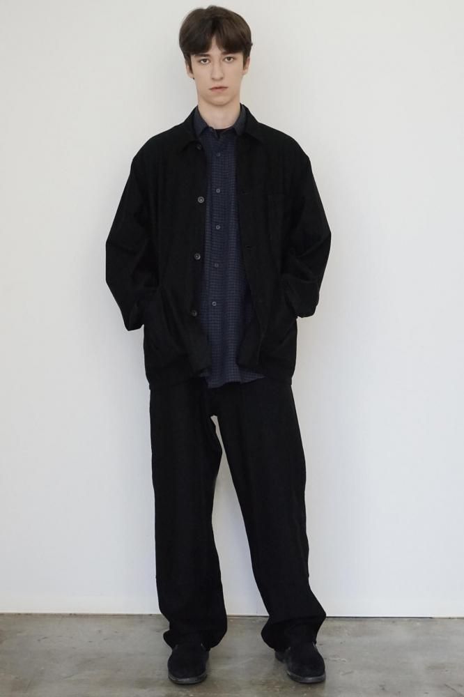 WOOL COTTON MOLESKIN JACKET(BLACK) - H-L