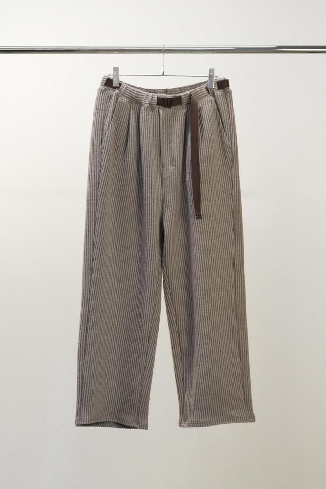 WOOLCORD BELTLESS SLACKS(SAND)