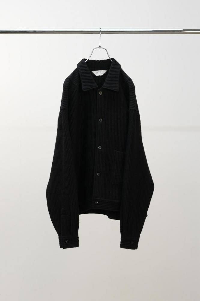WOOL CORDUROY WORK SHIRT JACKET(BLACK)
