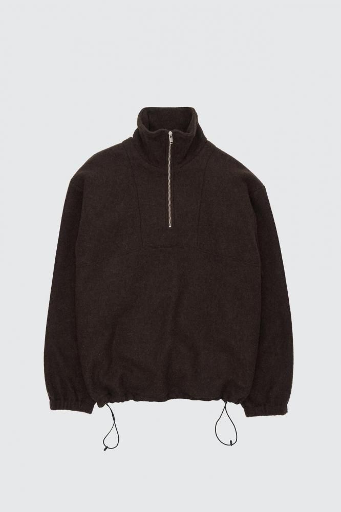Wool Fleece Half Zip Pullover(BROWN) - H-L