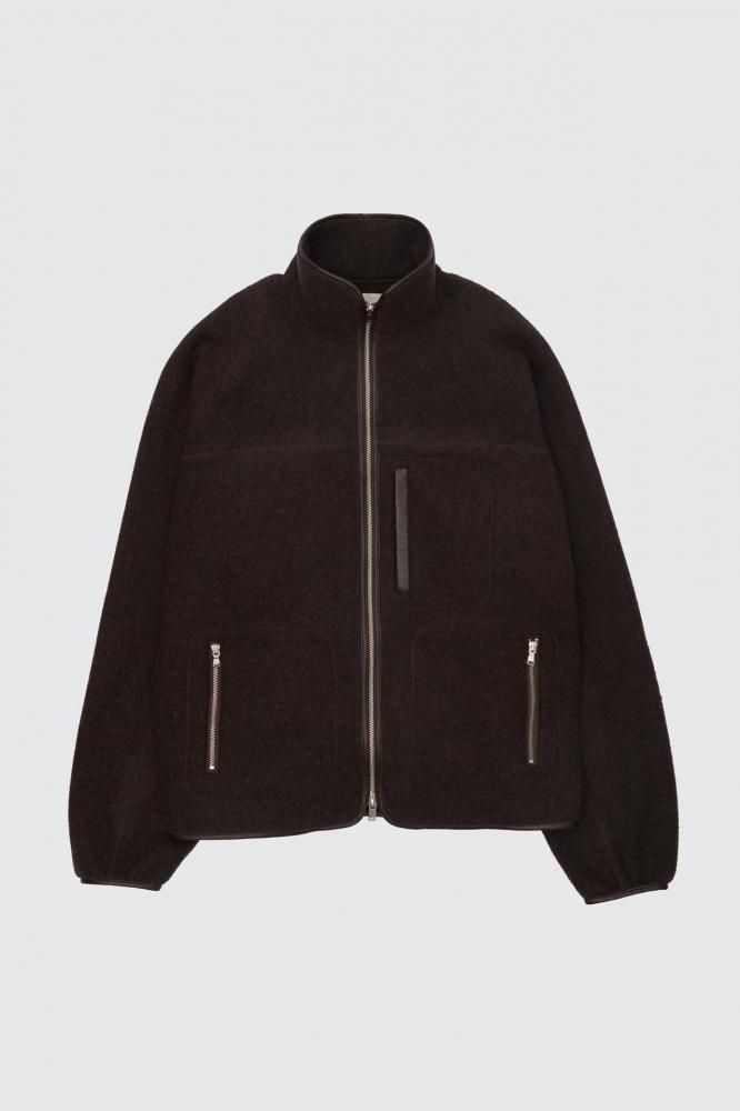 Wool Fleece Zip Blouson(BROWN)