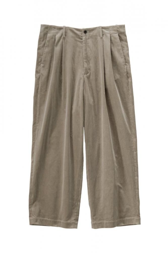 Suvin Corduroy Wide Straight Trousers(GREGE)