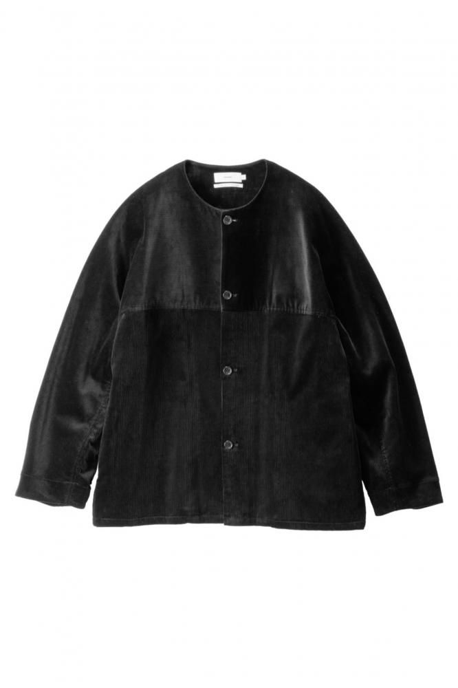 Suvin Corduroy Collarless Jacket(BLACK)