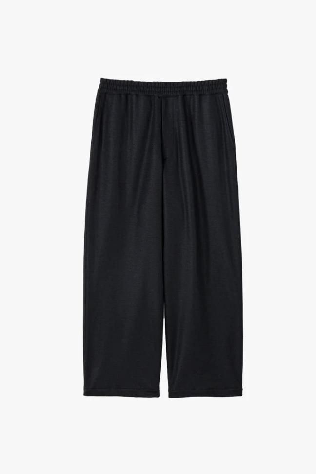 Wool Smooth Flannel Easy Wide Pants(BLACK)