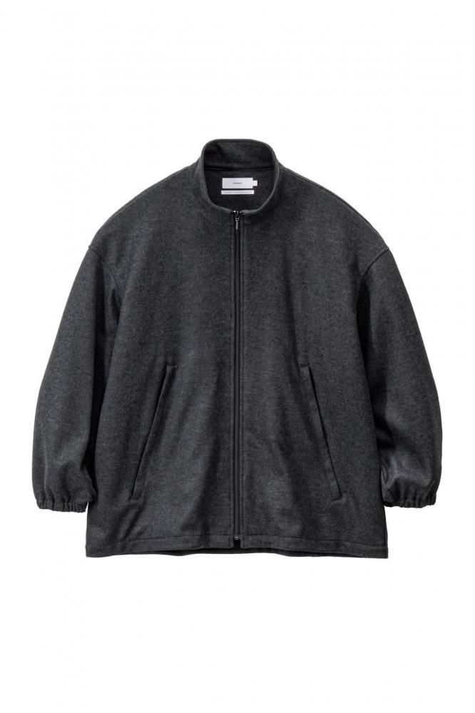 Wool Smooth Flannel Track Blouson(GRAY)