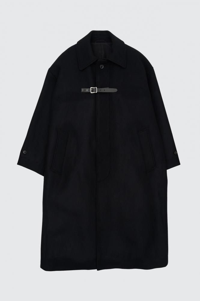 Melton Big Balmaccan Coat(BLACK)
