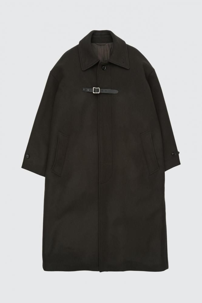 Melton Big Balmaccan Coat(DARK OLIVE)