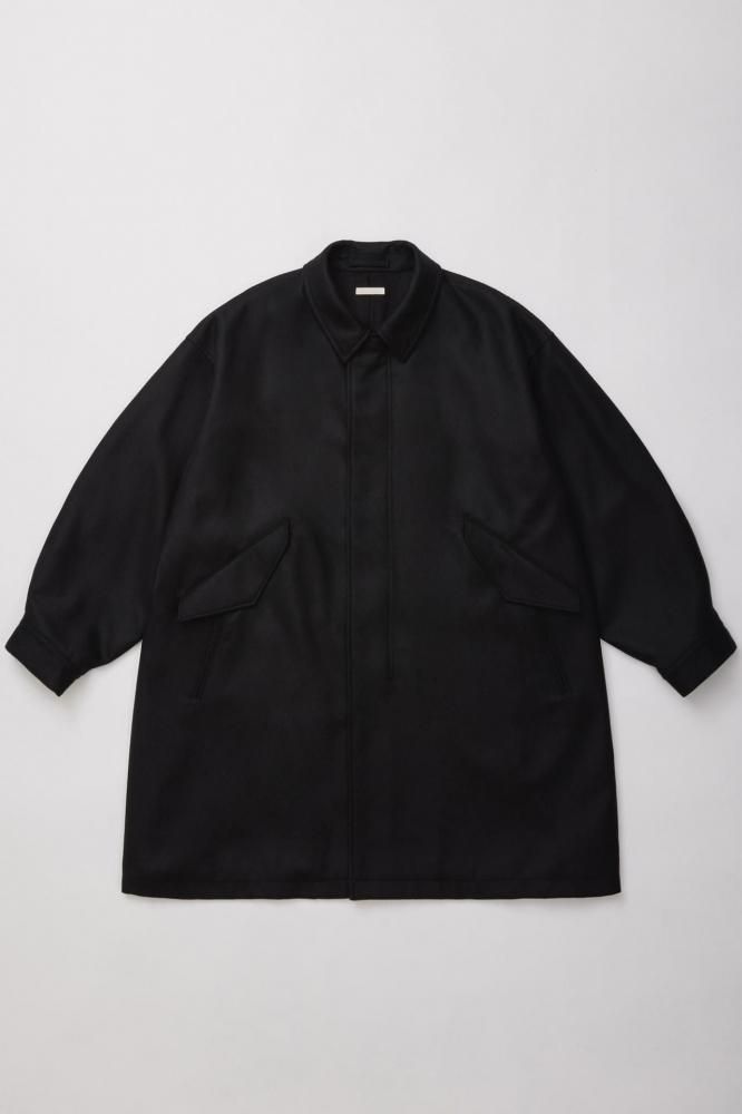 SUPER FINE LIGHT MELTON B/C FIELD COAT(BLACK)