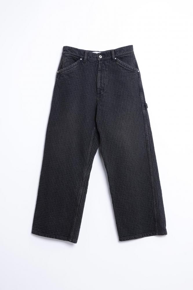 MAD WAFFLE DENIM PT(BLACK)