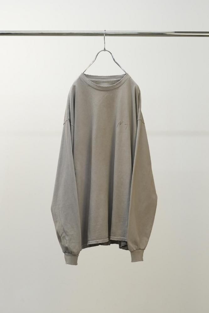 EMBROIDERY DYED LS T-SHIRT 2(GRAY)