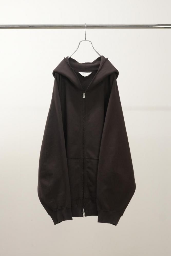 SWEAT HOODIE COAT(BROWN)