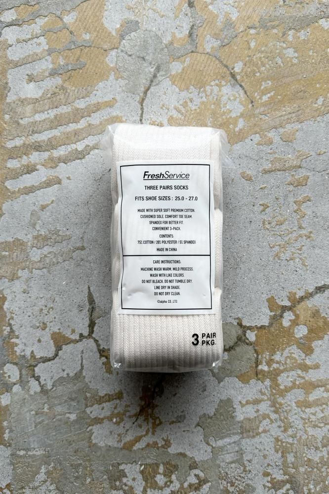 ORIGINAL 3-PACK SOCKS(IVORY)