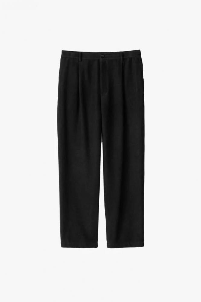 Supima Moleskin Tapered Trousers(BLACK)