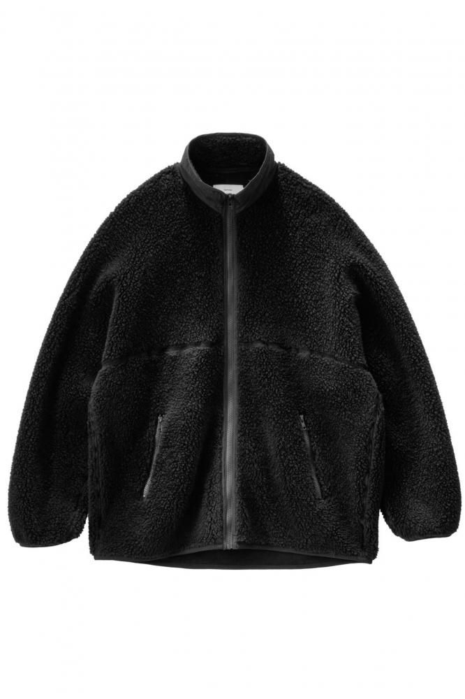 Wool Boa Zip-Up Blouson(BLACK)
