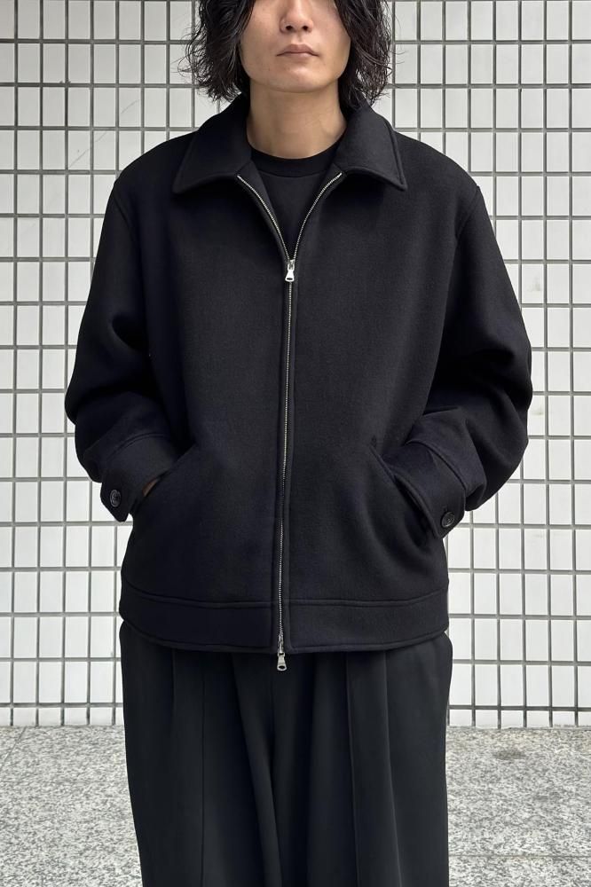 SPORTS JACKET -WOOL SILK CASHMERE BEAVER-(BLACK) - H-L