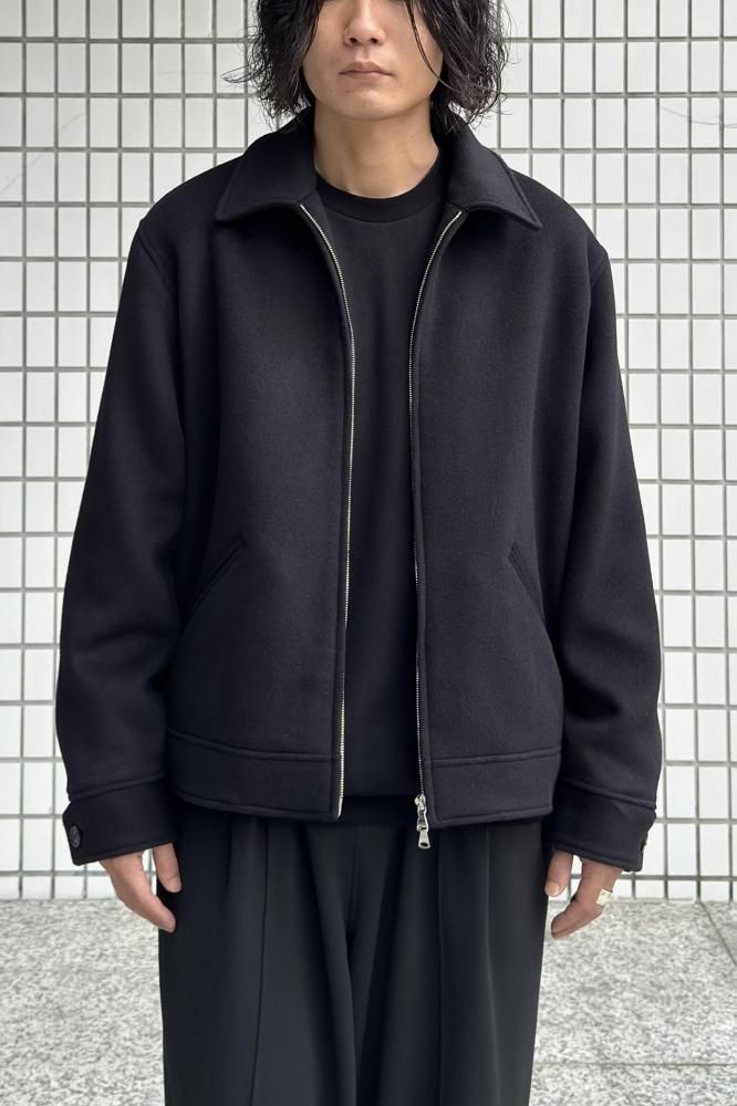 【極美品】45R 縮絨ニットのPラップジャケット F ブラック ウール 188901705_o5.jpg?