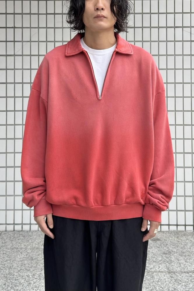 Vintage Half Zip Sweatshirt(Faded Orange)